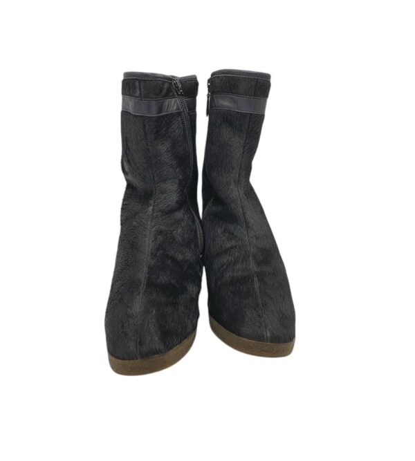 Cizme dama Spiess 41, material textil, negru, imblanite - imagine 3