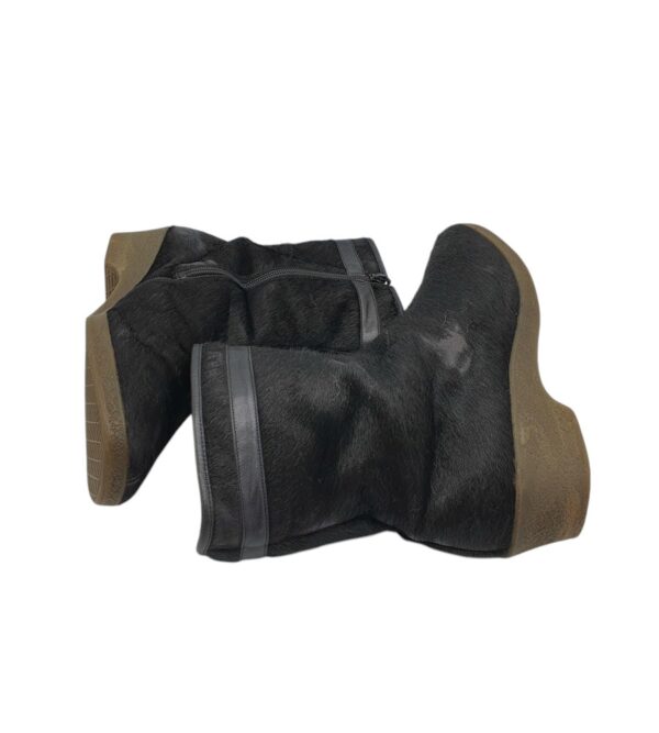 Cizme dama Spiess 41, material textil, negru, imblanite - imagine 4