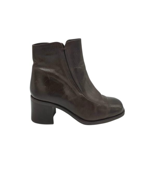 Botine dama 38, piele, maro - imagine 1