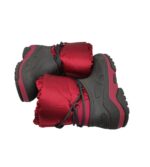 Cizme copii 32, alte materiale, negru rosu, imblanite - imagine 4