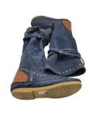 Cizme dama 37, piele intoarsa, albastru - imagine 4