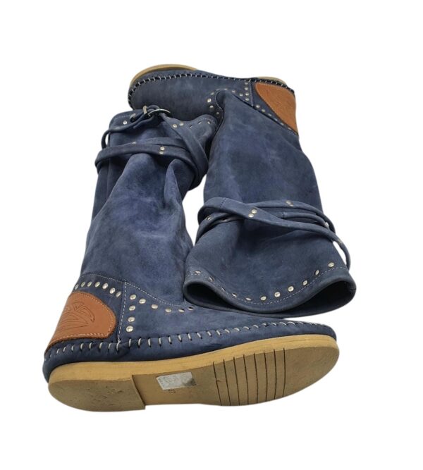 Cizme dama 37, piele intoarsa, albastru - imagine 4