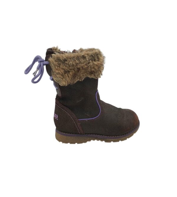 Cizme copii S 'Oliver 28, piele intoarsa, maro, imblanite - imagine 1