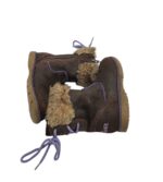 Cizme copii S 'Oliver 28, piele intoarsa, maro, imblanite - imagine 4