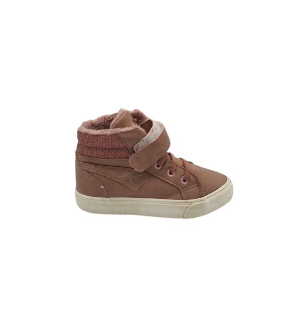 Tenisi copii Kangaroos 27, imitatie de piele, maro, imblanite - imagine 1