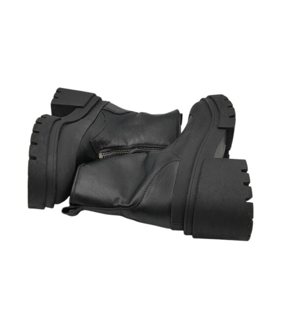 Ghete dama Catwalk 40, imitatie de piele, negru - imagine 4