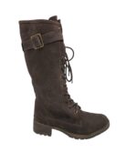 Ghete dama 39, piele intoarsa, maro