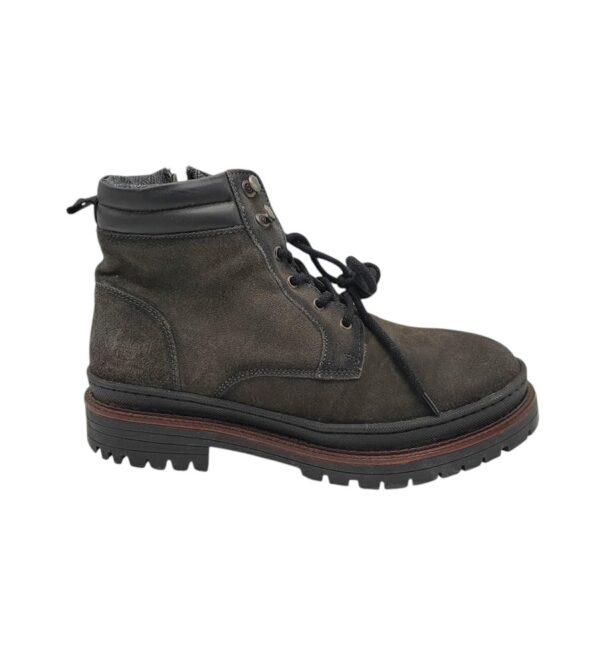 Ghete barbati Dockers 45, piele intoarsa, gri - imagine 1