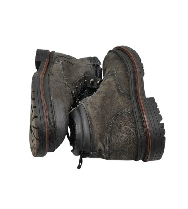 Ghete barbati Dockers 45, piele intoarsa, gri - imagine 4