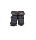 Ghete copii Geox 21, imitatie de piele ,material textil, negru - imagine 3
