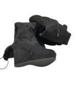 Cizme dama peste genunchi 37, material textil, negru, căptușite - imagine 4