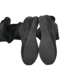 Cizme dama peste genunchi 37, material textil, negru, căptușite - imagine 5