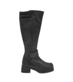 Cizme dama Laura Loreti 38, piele, negru, căptușite