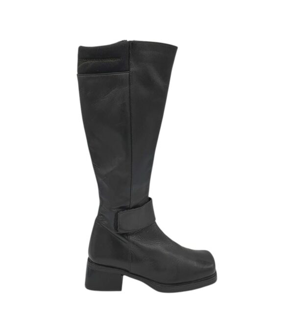 Cizme dama Laura Loreti 38, piele, negru, căptușite - imagine 1