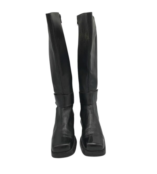 Cizme dama Laura Loreti 38, piele, negru, căptușite - imagine 3