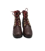Ghete dama New Look 38, imitatie de piele, visiniu - imagine 3