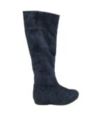 Cizme dama 38, material textil, albastru, imblanite