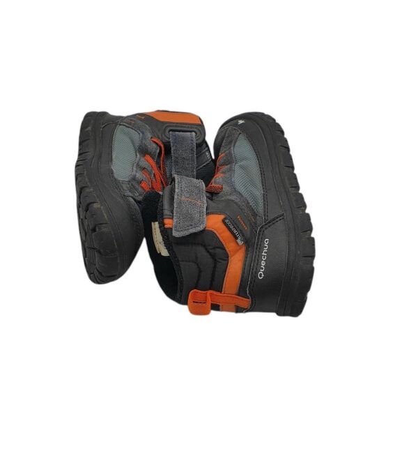 Ghete copii Quechua 32, material textil, piele intoarsa, negru, waterproof - imagine 4