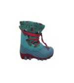 Cizme copii 25, material textil, imitatie de piele, albastru, îmblănite