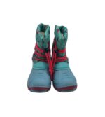 Cizme copii 25, material textil, imitatie de piele, albastru, îmblănite - imagine 3