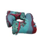 Cizme copii 25, material textil, imitatie de piele, albastru, îmblănite - imagine 4