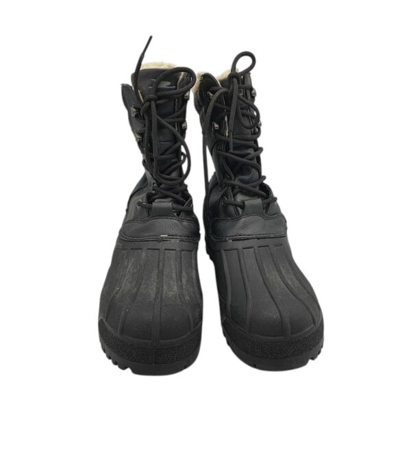 Cizme barbati 45, alte materiale, imitatie de piele, negru, îmblănite - imagine 3