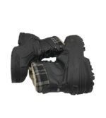 Cizme barbati 45, alte materiale, imitatie de piele, negru, îmblănite - imagine 4