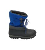 Cizme copii 35, imitatie de piele, alte materiale, negru albastru, îmbănite