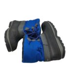Cizme copii 35, imitatie de piele, alte materiale, negru albastru, îmbănite - imagine 4