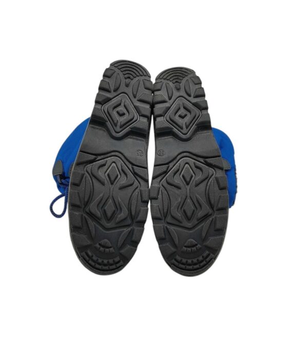 Cizme copii 35, imitatie de piele, alte materiale, negru albastru, îmbănite - imagine 5