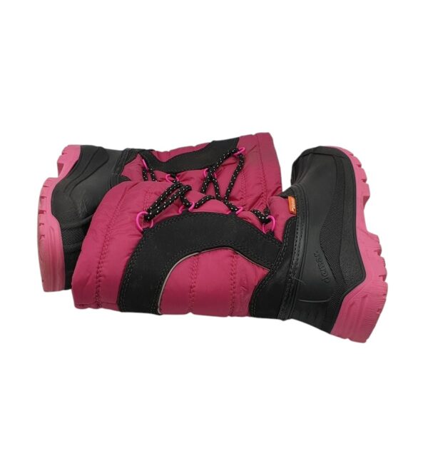 Cizme copii Demar 32, material textil, imitatie de piele, negru roz, îmblănite - imagine 4