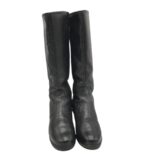Cizme dama 38, piele, negru, îmblănite - imagine 3