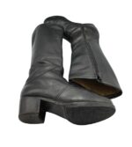 Cizme dama 38, piele, negru, îmblănite - imagine 4