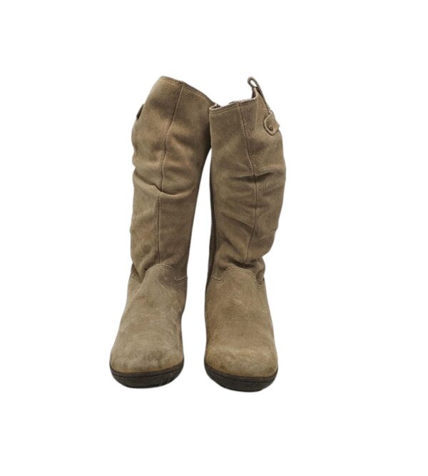 Cizme copii Elefanten 29, piele intoarsa, bej, captusite - imagine 3