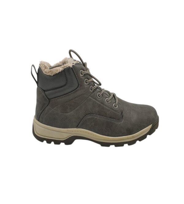Ghete barbati Mishansha 42, imitatie de piele, gri, imblanite - imagine 1