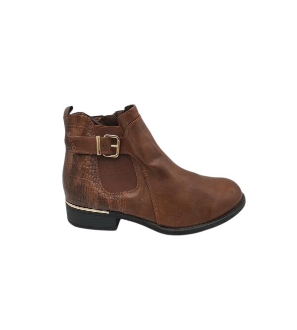 Botine dama Graceland 38, imitatie de piele, maro - imagine 1