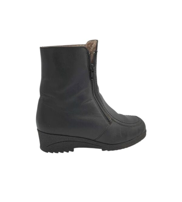 Ghete dama Ara 38, piele, negru, imblanite - imagine 1