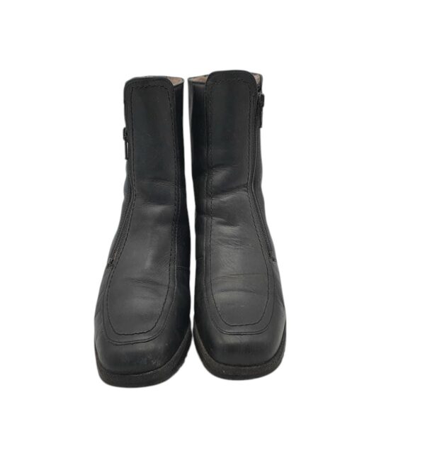 Ghete dama Ara 38, piele, negru, imblanite - imagine 3