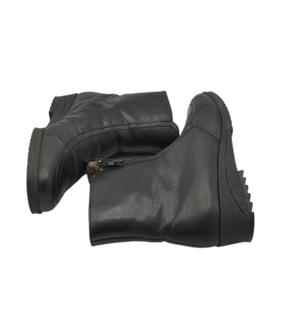 Ghete dama Ara 38, piele, negru, imblanite - imagine 4