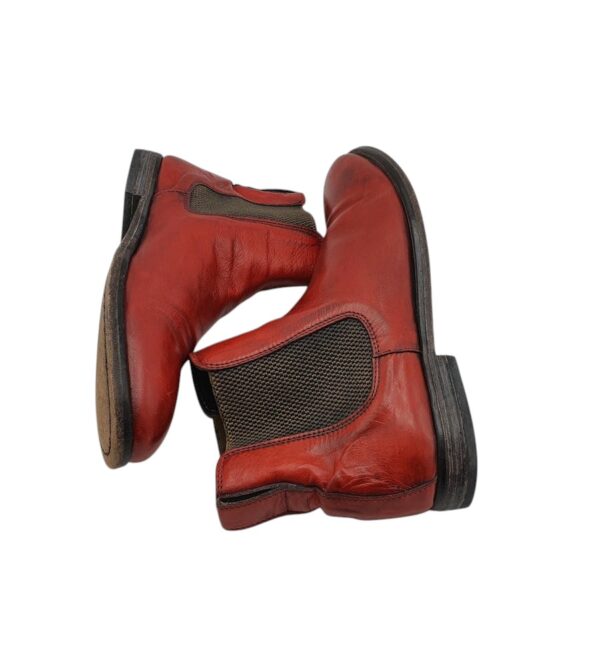 Botine dama Moma 39, piele, rosu - imagine 4