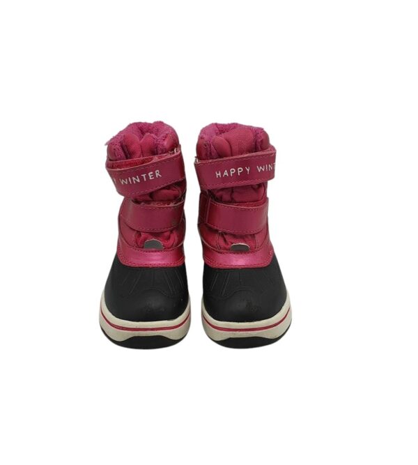 Cizme copii Lupilu 26, imitatie de piele, material textil, negru roz, imblanite - imagine 3