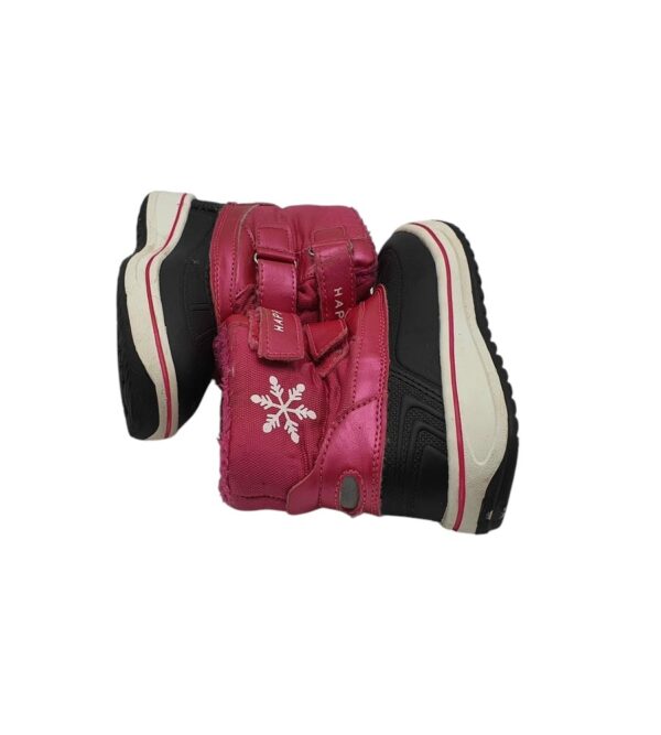 Cizme copii Lupilu 26, imitatie de piele, material textil, negru roz, imblanite - imagine 4