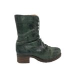 Ghete dama Braco 41, piele, albastru verde