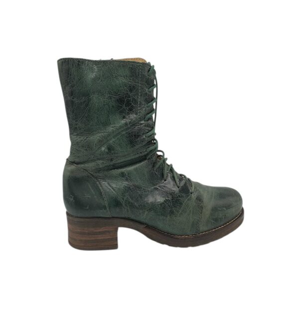 Ghete dama Braco 41, piele, albastru verde - imagine 1