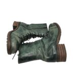 Ghete dama Braco 41, piele, albastru verde - imagine 4