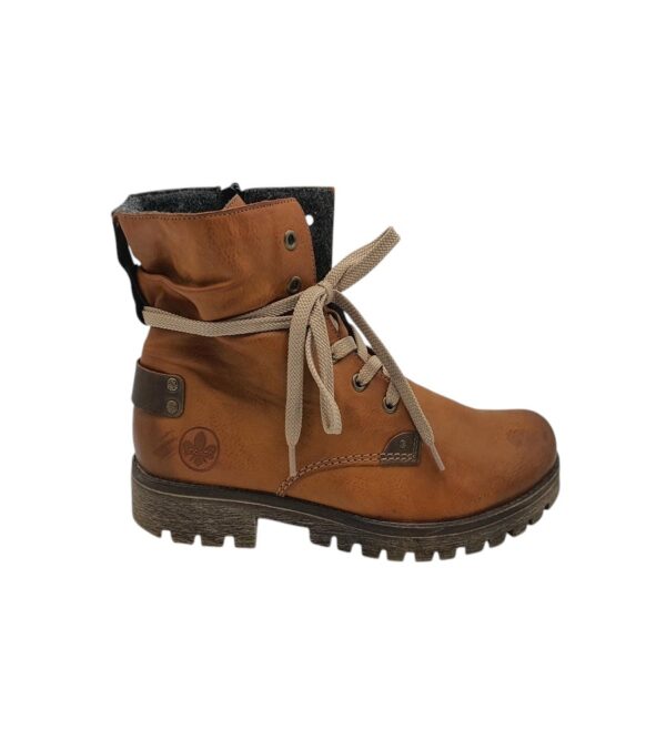 Ghete dama Rieker 39, imitatie de piele, maro - imagine 1