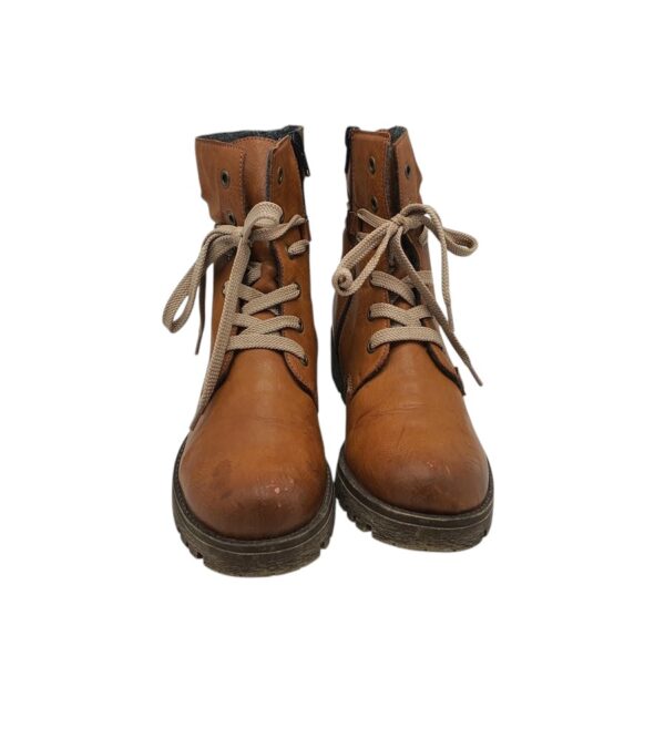 Ghete dama Rieker 39, imitatie de piele, maro - imagine 3