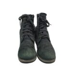 Ghete dama 38, piele intoarsa, gri, imblanite - imagine 3