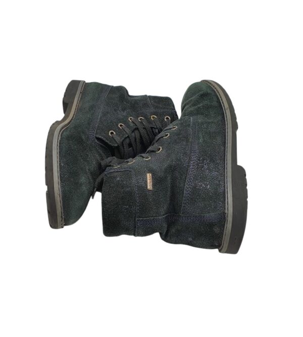Ghete dama 38, piele intoarsa, gri, imblanite - imagine 4