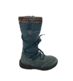 Cizme copii Lurchi 31, piele intoarsa, albastru, imblanite